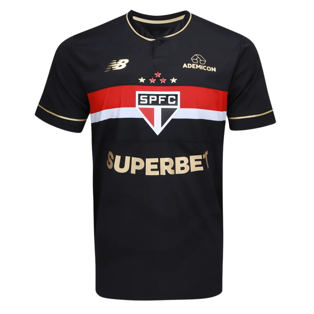 Camisa Sao Paulo Tricolor Third 25/26 - Preta - Fan version - FutStore