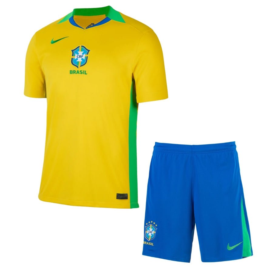 Kids Kit Brazil Home Fan Jersey 2025/26 - FutStore