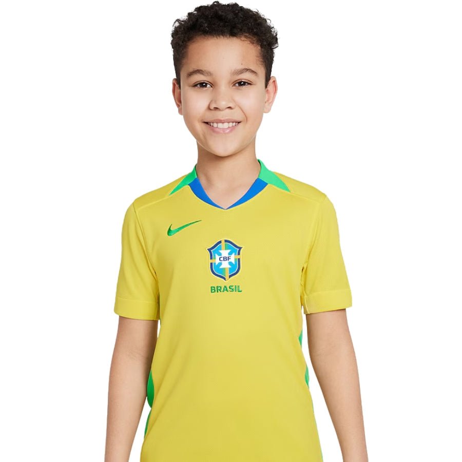 Kids Kit Brazil Home Fan Jersey 2025/26 - FutStore